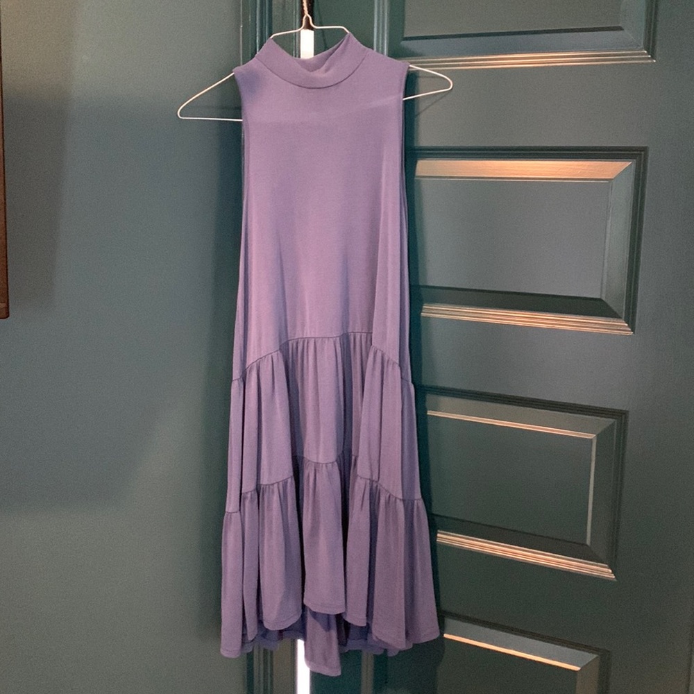 Blue tiered dress